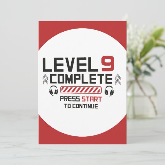 Gamer verjaardag twee zijdige uitnodiging (Staand voorkant)