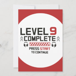 Gamer verjaardag twee zijdige uitnodiging