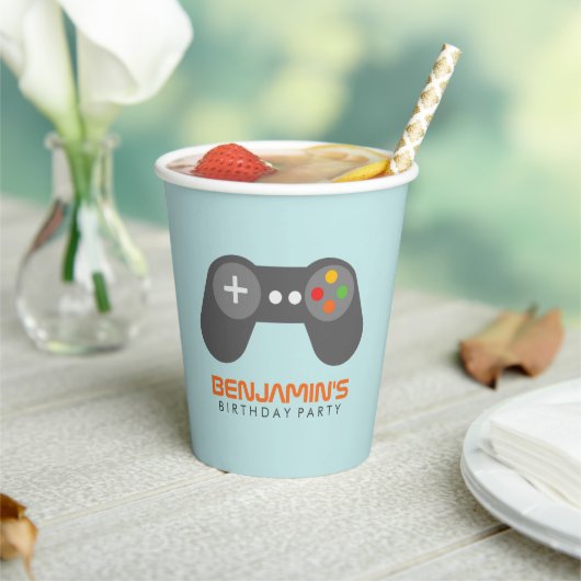 Gamer Verjaardagsfeestje Papier Cup Papieren Bekers (Insitu)