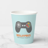 Gamer Verjaardagsfeestje Papier Cup Papieren Bekers (Voorkant)