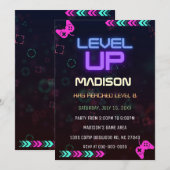 Gamer verjaardagsuitnodiging kaart (Voorkant / Achterkant)