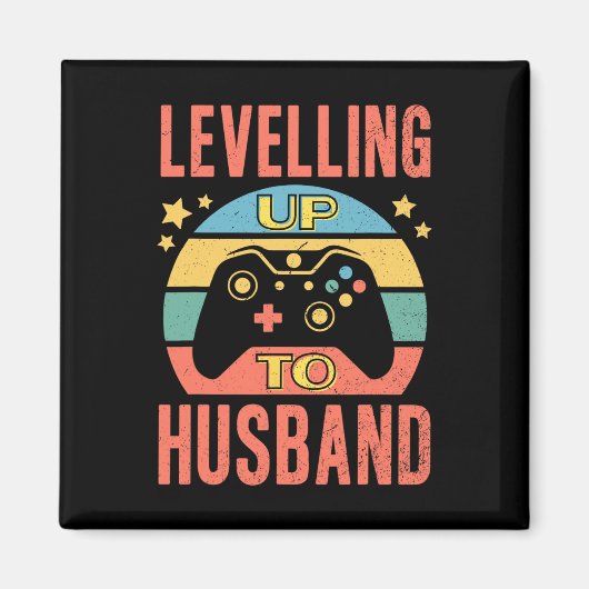 Gamer Verloving bruidegom verloofde bruiloft nivel Magneet (Voorkant)