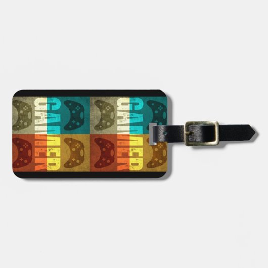 GAMER  VIDEO GAME CONTROLLER BAGAGELABEL (Voorkant horizontaal)