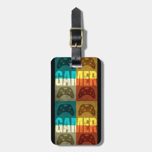 GAMER  VIDEO GAME CONTROLLER BAGAGELABEL (Voorkant verticaal)