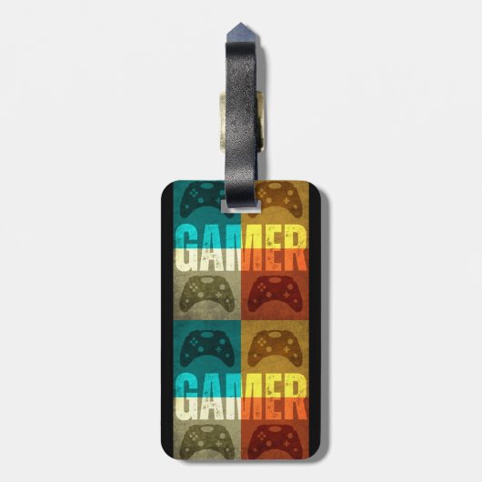 GAMER  VIDEO GAME CONTROLLER BAGAGELABEL (Achterkant verticaal)