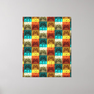 GAMER VIDEO GAME CONTROLLER CANVAS AFDRUK