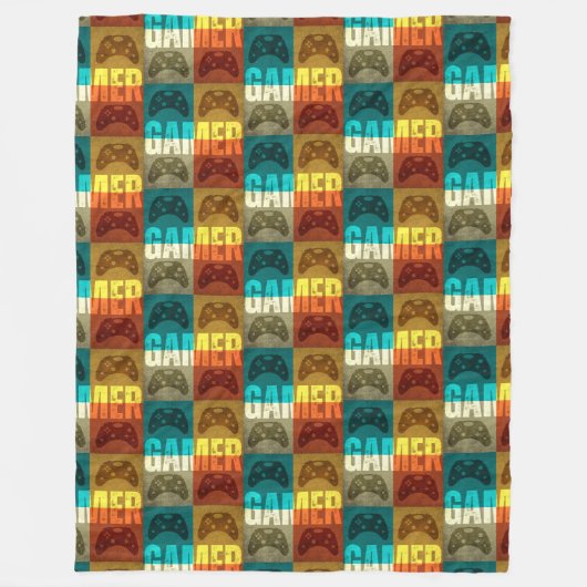 GAMER  VIDEO GAME CONTROLLER FLEECE DEKEN (Voorkant)