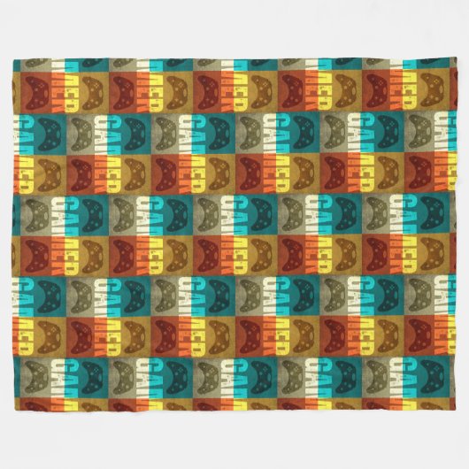 GAMER  VIDEO GAME CONTROLLER FLEECE DEKEN (Voorkant (Horizontaal))