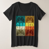 GAMER  VIDEO GAME CONTROLLER GROTE MAAT T-SHIRT (Design voorkant)
