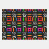 Gamer Video Game Controller Neon Birthday Party Inpakpapier Vel (Voorkant 2)