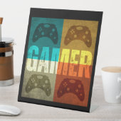 GAMER  VIDEO GAME CONTROLLER RECLAMEBORD MET VOETSTUK (Insitu)
