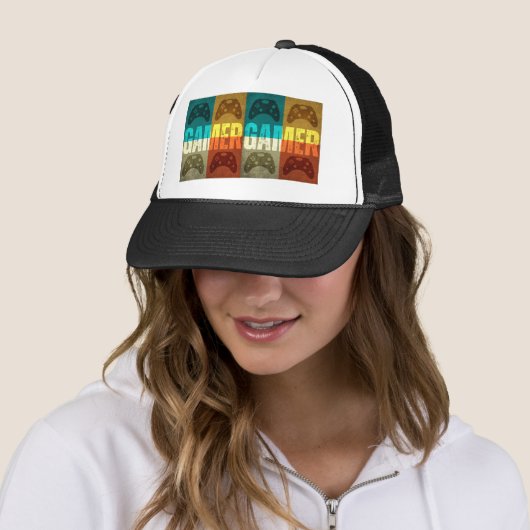 GAMER  VIDEO GAME CONTROLLER TRUCKER HAT TRUCKER PET (In situ)