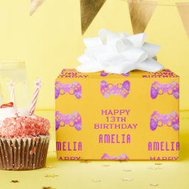 Gamer Video Game Controller Verjaardagsfeest Cadeaupapier