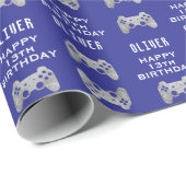 Gamer Video Game Controller Verjaardagsfeest Cadeaupapier (Rol Hoek)