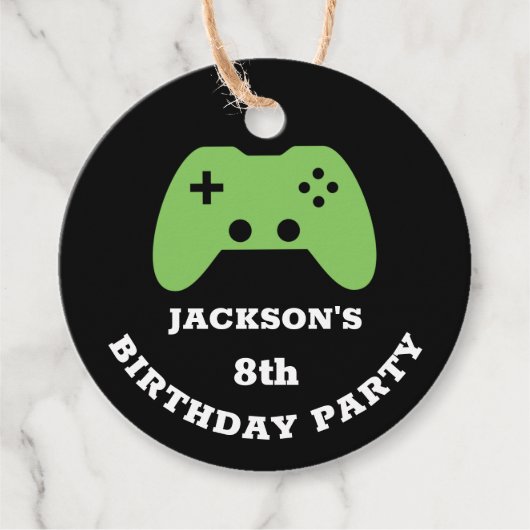 Gamer Video Game Party Dank u gepersonaliseerd Bedankjes Labels (Voorkant)