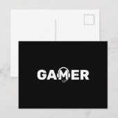 Gamer Video games spelen met hoofdtelefoon Briefkaart (Voorkant / Achterkant)