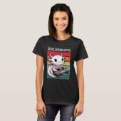 Gamer Videogame Axolotl Computer Nerd Grappig T-shirt (Voorkant volledig)