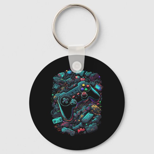 Gamer Videogame Controller 13 Sleutelhanger (Voorkant)