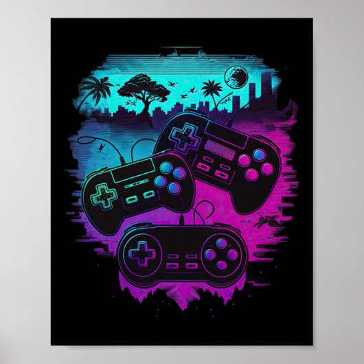 Gamer Videogame Controller 15 Poster (Voorkant)