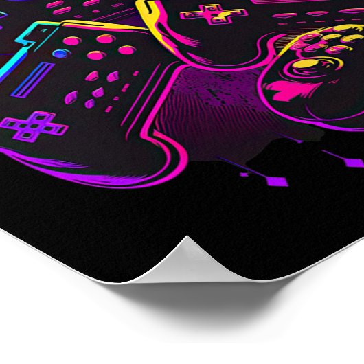Gamer Videogame Controller 16 Poster (Hoek)