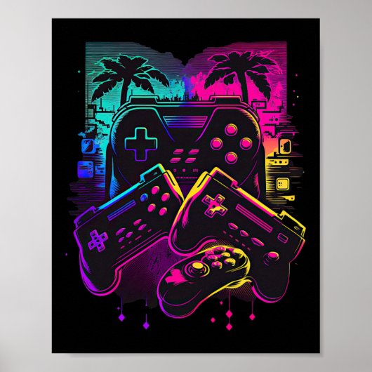 Gamer Videogame Controller 16 Poster (Voorkant)