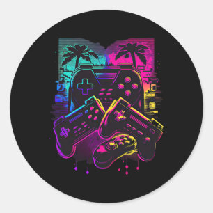 Gamer Videogame Controller 16 Ronde Sticker