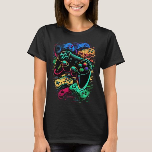 Gamer Videogame Controller 17 T-shirt (Voorkant)