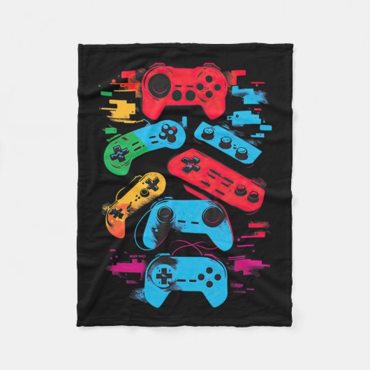 Gamer Videogame Controller 18 Fleece Deken (Voorkant)