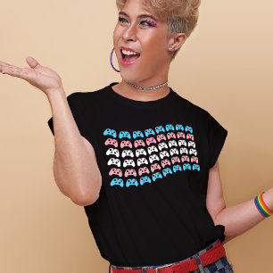 Gamer Videogame Controller Transgender Pride vlag T-shirt