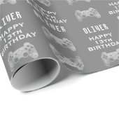 Gamer videogamecontroller verjaardagsfeestje cadeaupapier (Rol Hoek)