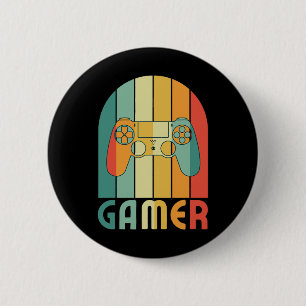 Gamer Videogames Speler Voor Speler Gamer Papa Ronde Button 5,7 Cm