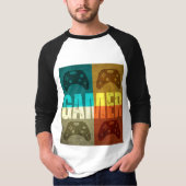 GAMER VINTAGE VIDEOSPELCONTROLLER T-Shirt (Voorkant)