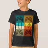 GAMER VINTAGE VIDEOSPELCONTROLLER T-Shirt (Voorkant)