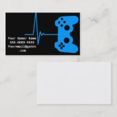 Gamer-Visitekaartjes met hartslag Video-gamer Visitekaartje (Voorkant / Achterkant)
