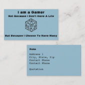 Gamer-Visitekaartjes Visitekaartje (Voorkant / Achterkant)