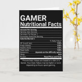 Gamer Voedingsfeiten Videogames Computernerd  Kaart (Gele Bloem)