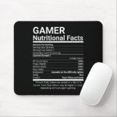 Gamer Voedingsfeiten Videogames Computernerd Muismat (Met muis)