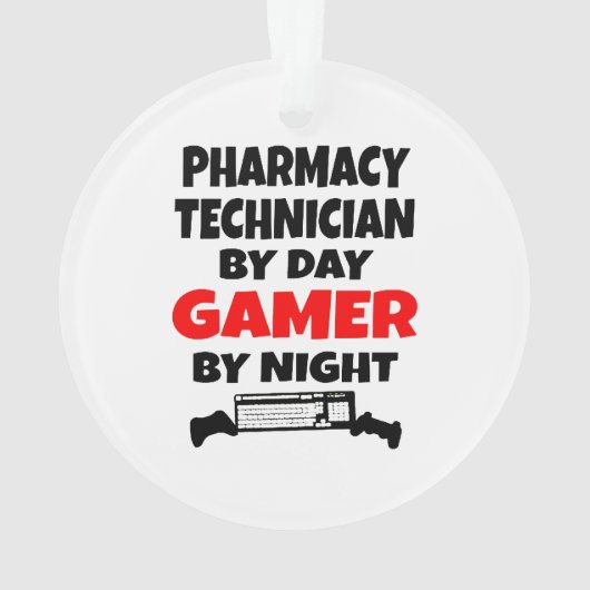 Gamer voor apotheektechnicus ornament (achterkant)