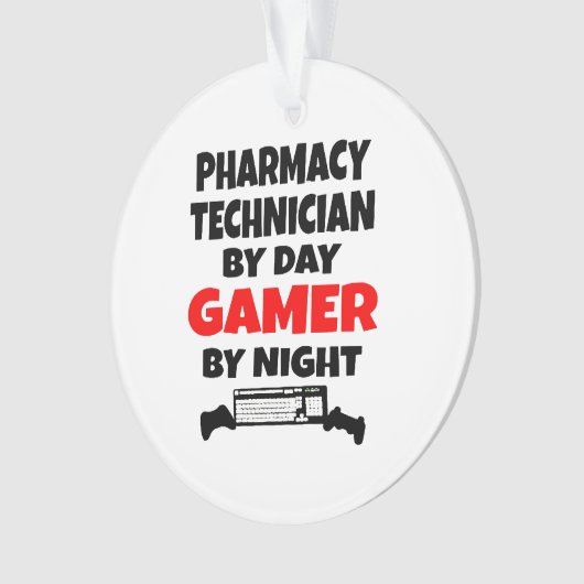 Gamer voor apotheektechnicus ornament (voorkant)