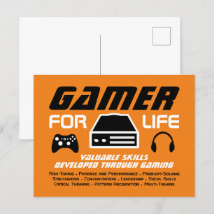 Gamer voor het leven briefkaart