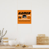 Gamer voor het leven poster (Keuken)