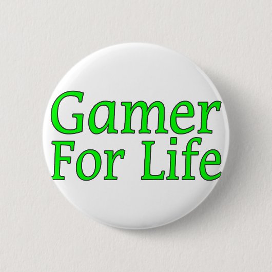 Gamer voor het leven ronde button 5,7 cm (Voorkant)