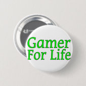 Gamer voor het leven ronde button 5,7 cm (Voorkant /achterkant)