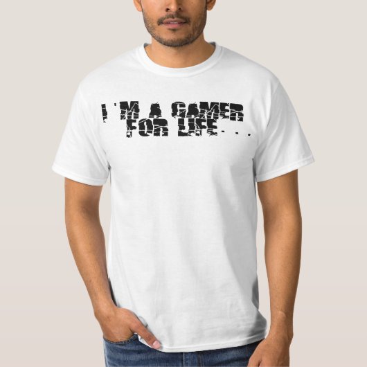 Gamer voor het leven t-shirt (Voorkant)