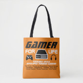 Gamer voor het leven tote bag (Voorkant)