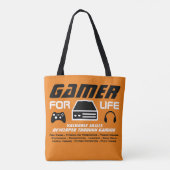 Gamer voor het leven tote bag (Achterkant)