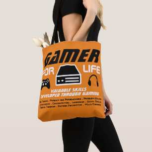 Gamer voor het leven tote bag