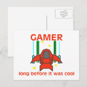 Gamer voor het was de roolRetrostijl Briefkaart (Voorkant / Achterkant)