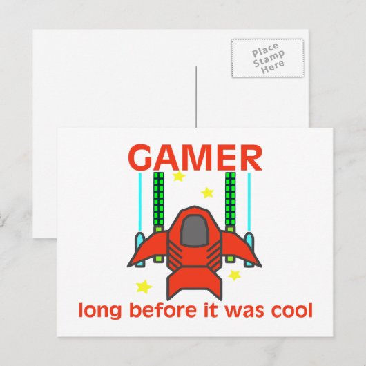 Gamer voor het was de roolRetrostijl Briefkaart (Voorkant / Achterkant)