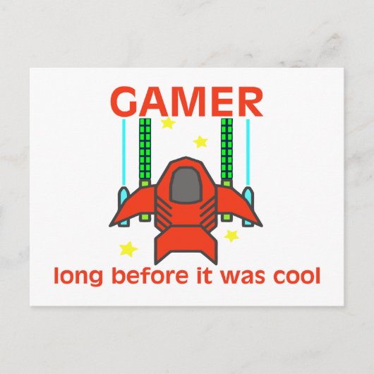 Gamer voor het was de roolRetrostijl Briefkaart (Voorkant)